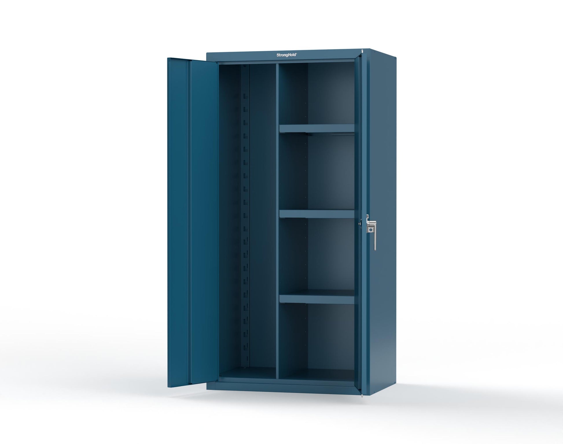 Heavy Duty 18 GA Janitorial Cabinet with 3 half Shelves - 36 in. W x 24 in. D x 72 in. H - 36-BC-243-P-5001