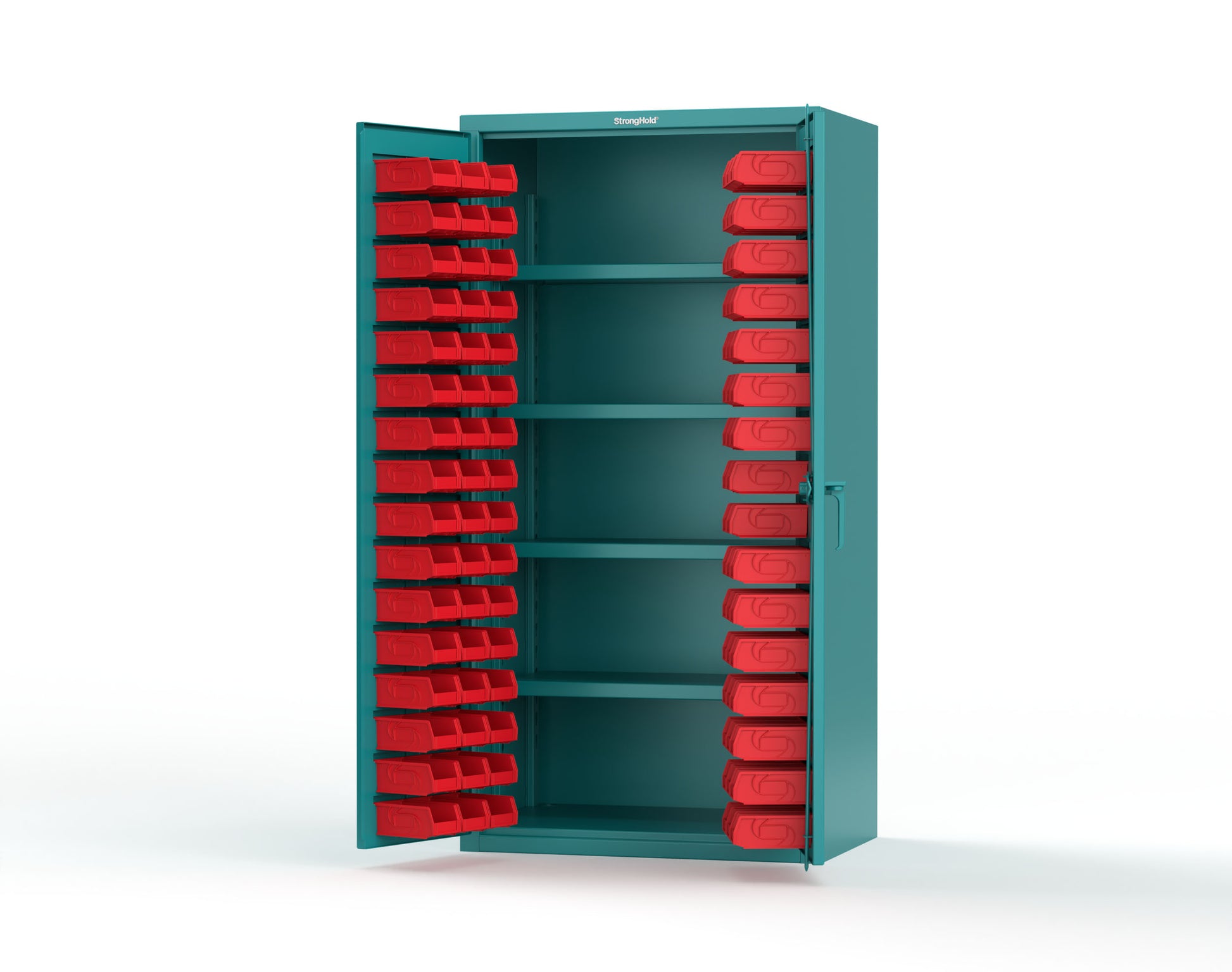 Teal (RAL 5021) / Red (RAL 3001)