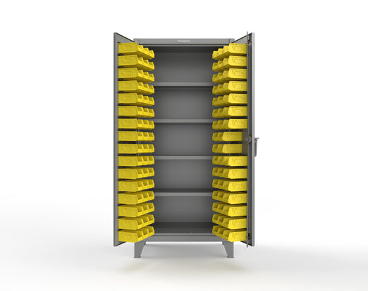 Extreme Duty 12 GA Bin Cabinet with 4 Shelves - 36 In. W x 24 In. D x 78 In. H - 36-BS-244-7037