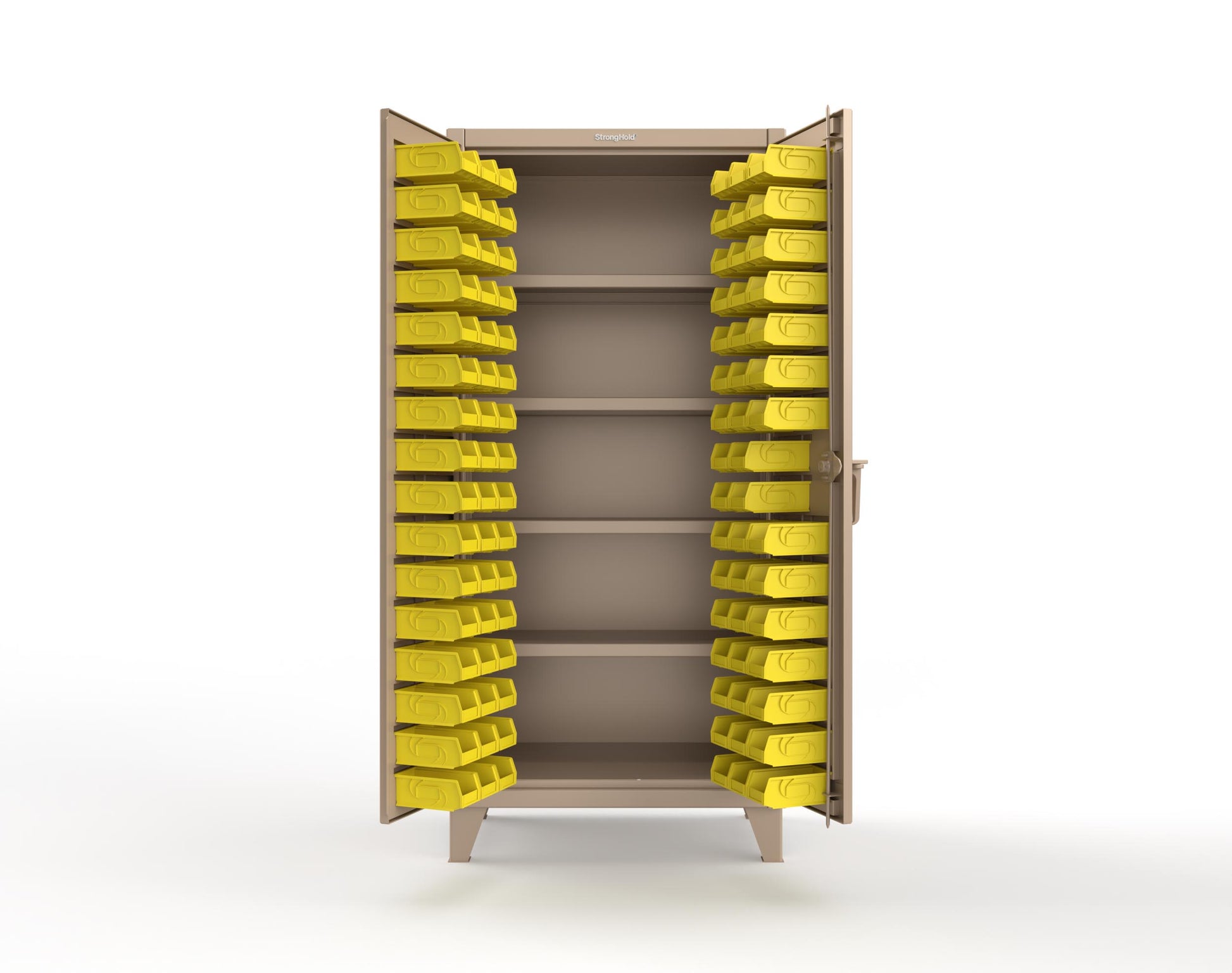 Extreme Duty 12 GA Bin Cabinet with 4 Shelves - 36 In. W x 24 In. D x 78 In. H - 36-BS-244-1019