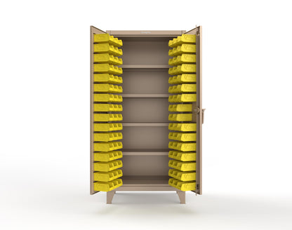 Extreme Duty 12 GA Bin Cabinet with 4 Shelves - 36 In. W x 24 In. D x 78 In. H - 36-BS-244-1019