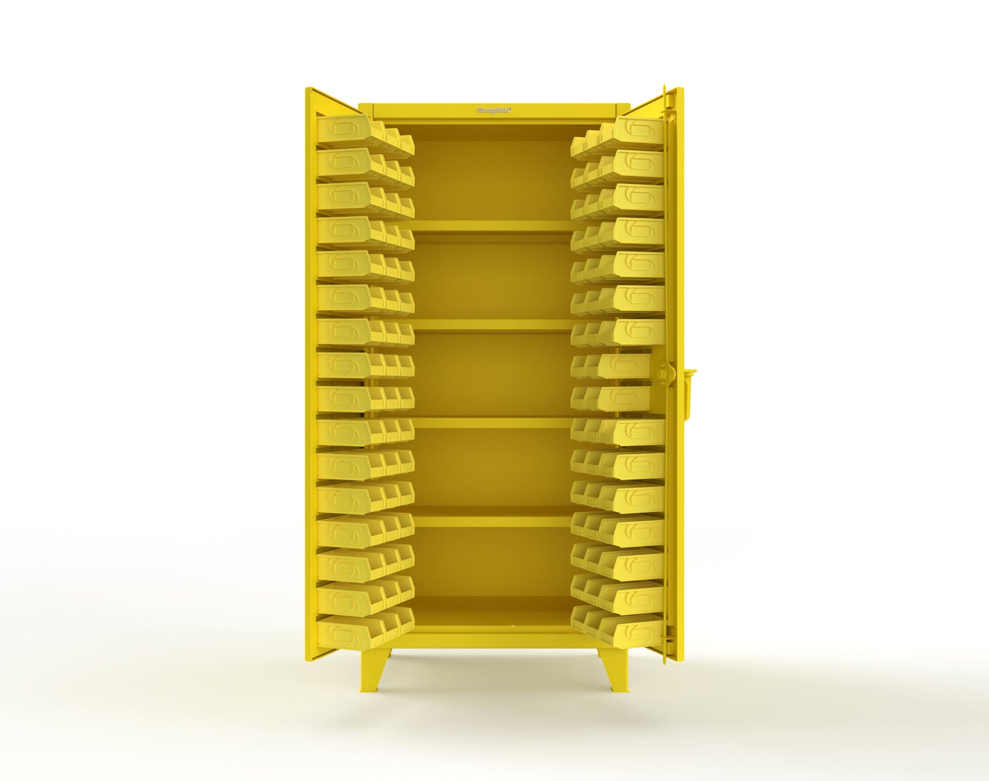 Extreme Duty 12 GA Bin Cabinet with 4 Shelves - 36 In. W x 24 In. D x 78 In. H - 36-BS-244-1021