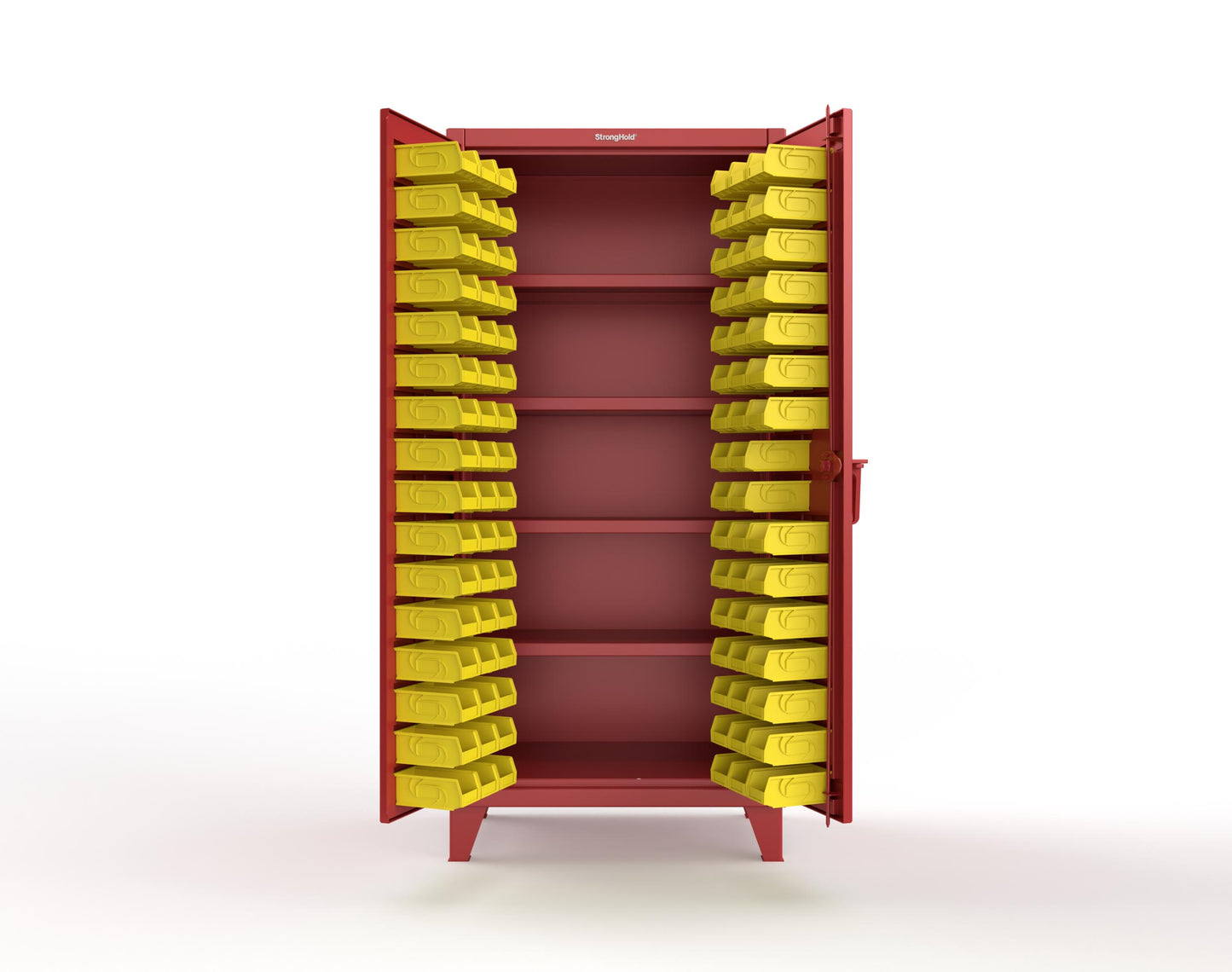 Extreme Duty 12 GA Bin Cabinet with 4 Shelves - 36 In. W x 24 In. D x 78 In. H - 36-BS-244-3001