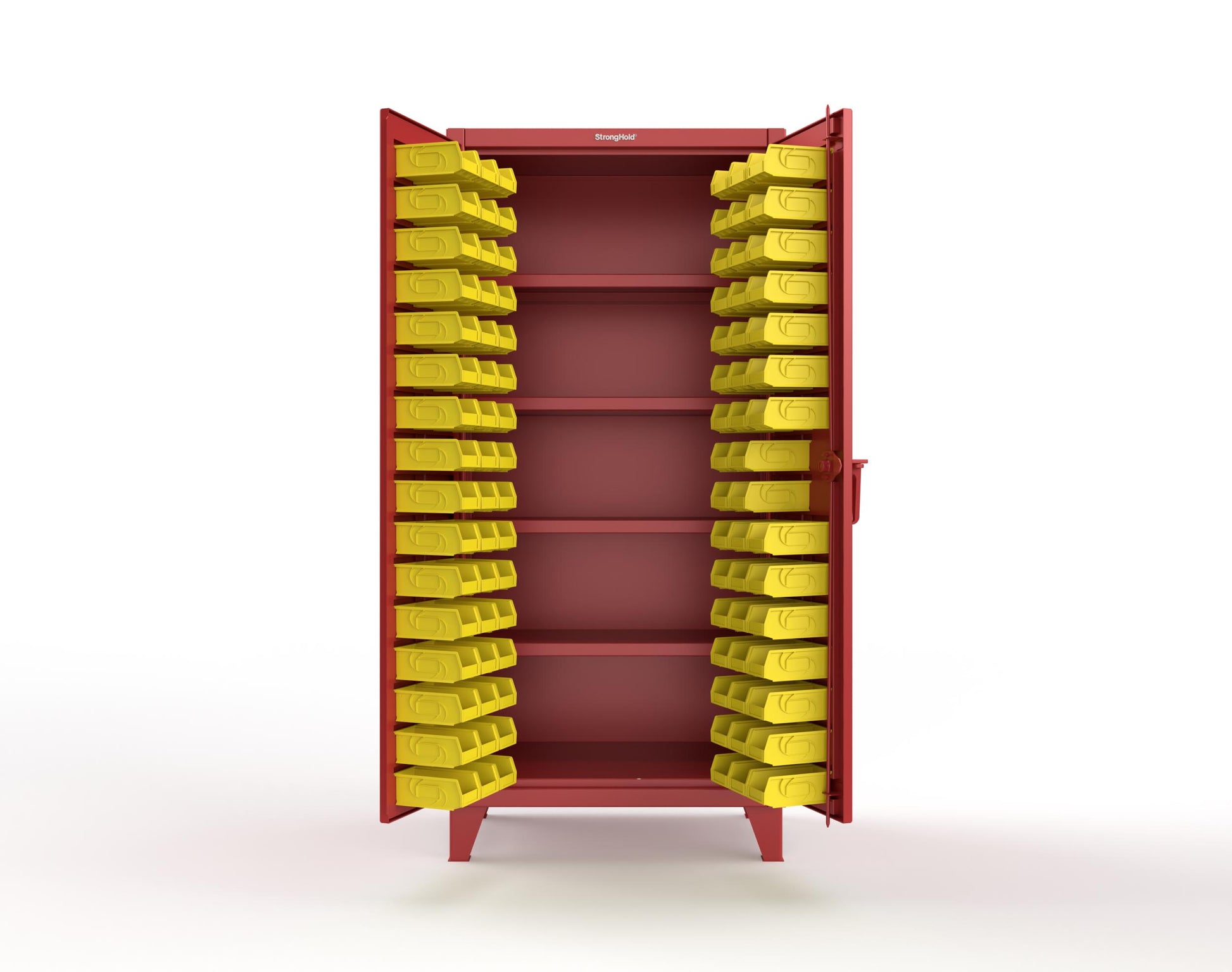 Extreme Duty 12 GA Bin Cabinet with 4 Shelves - 36 In. W x 24 In. D x 78 In. H - 36-BS-244-3001