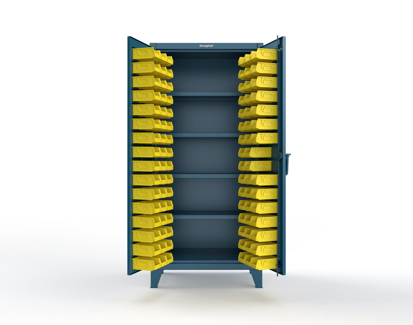 Extreme Duty 12 GA Bin Cabinet with 4 Shelves - 36 In. W x 24 In. D x 78 In. H - 36-BS-244-5001