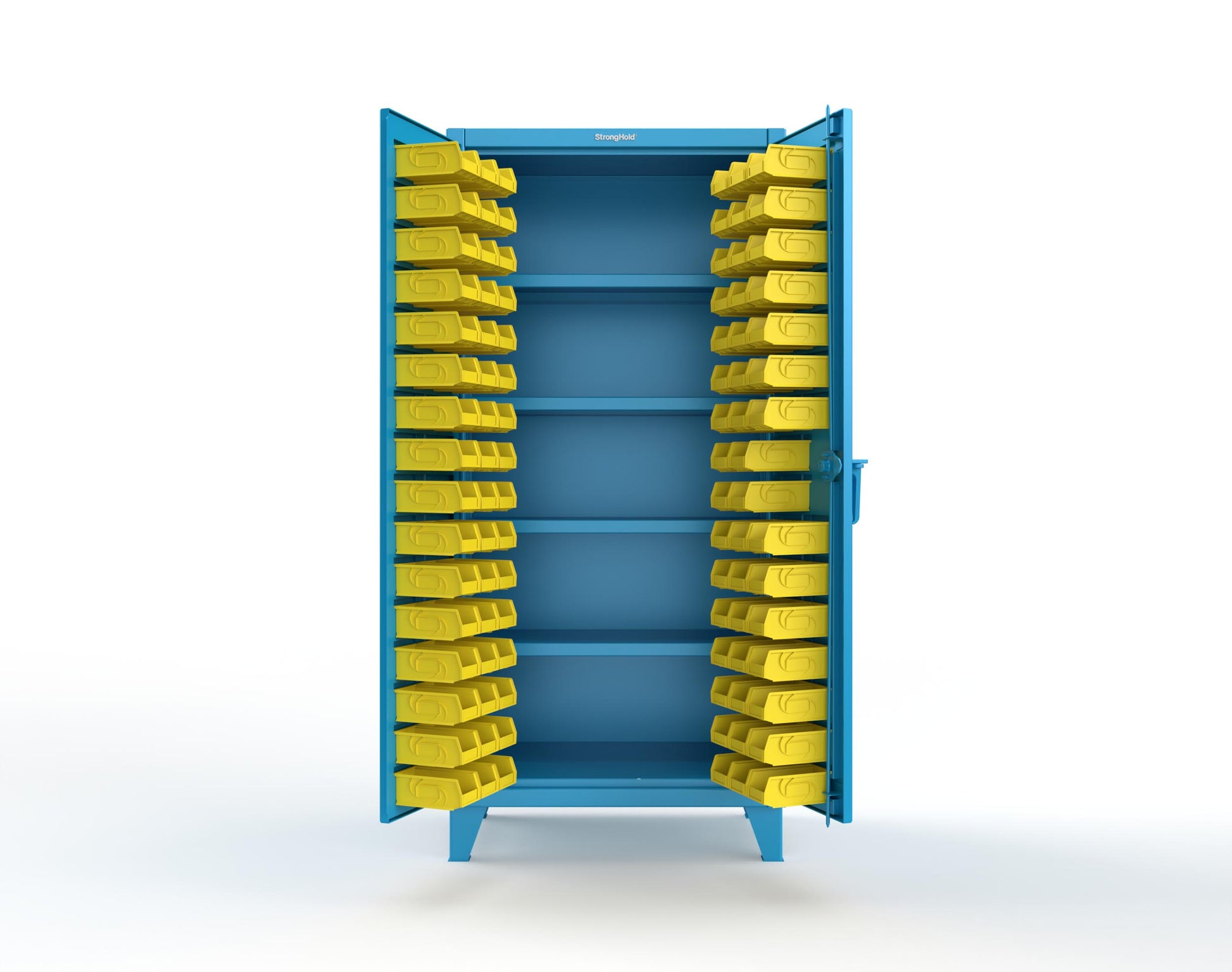 Extreme Duty 12 GA Bin Cabinet with 4 Shelves - 36 In. W x 24 In. D x 78 In. H - 36-BS-244-5012