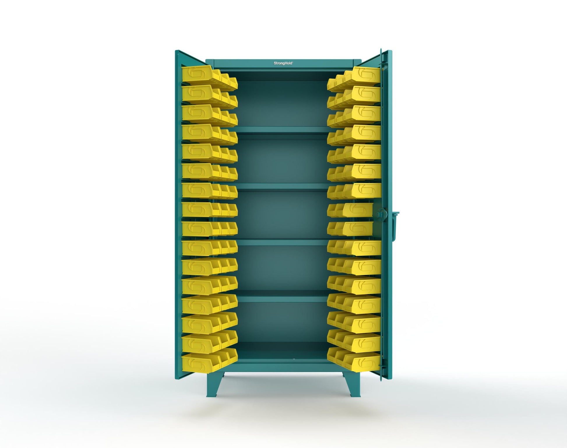 Extreme Duty 12 GA Bin Cabinet with 4 Shelves - 36 In. W x 24 In. D x 78 In. H - 36-BS-244-5021