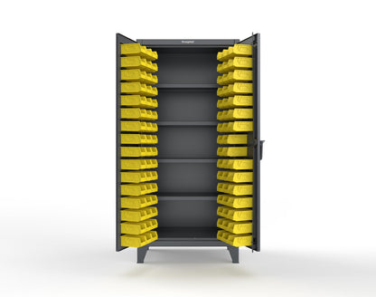 Extreme Duty 12 GA Bin Cabinet with 4 Shelves - 36 In. W x 24 In. D x 78 In. H - 36-BS-244-7024