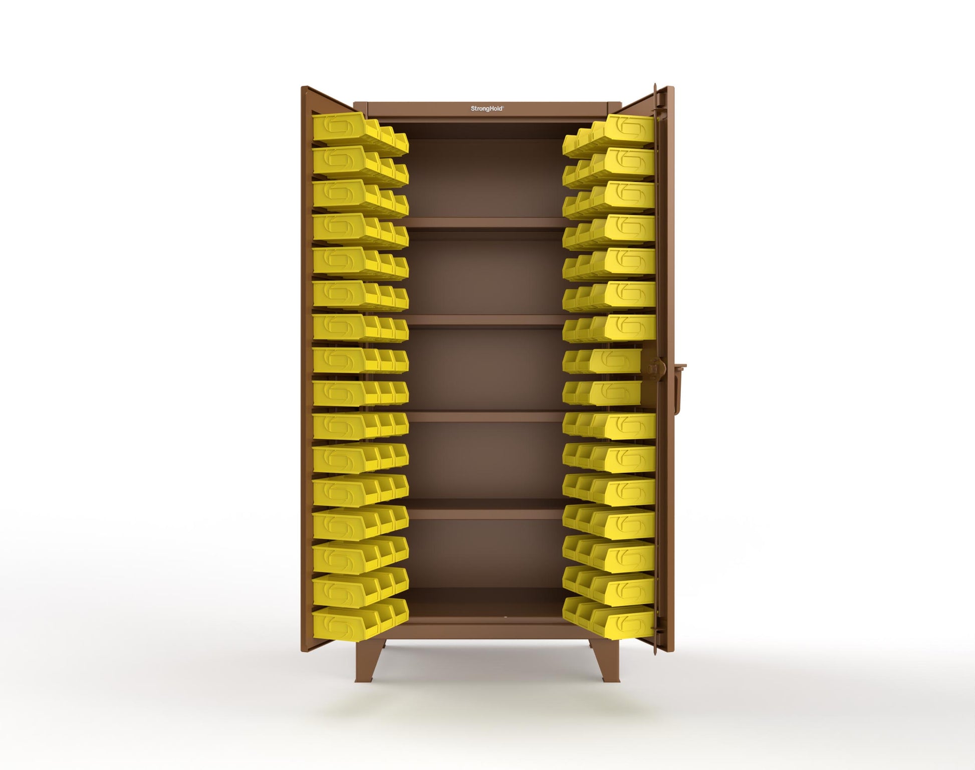 Extreme Duty 12 GA Bin Cabinet with 4 Shelves - 36 In. W x 24 In. D x 78 In. H - 36-BS-244-8008