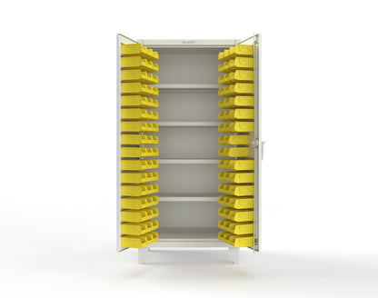 Extreme Duty 12 GA Bin Cabinet with 4 Shelves - 36 In. W x 24 In. D x 78 In. H - 36-BS-244-9003