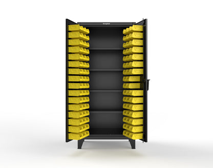 Extreme Duty 12 GA Bin Cabinet with 4 Shelves - 36 In. W x 24 In. D x 78 In. H - 36-BS-244-9005
