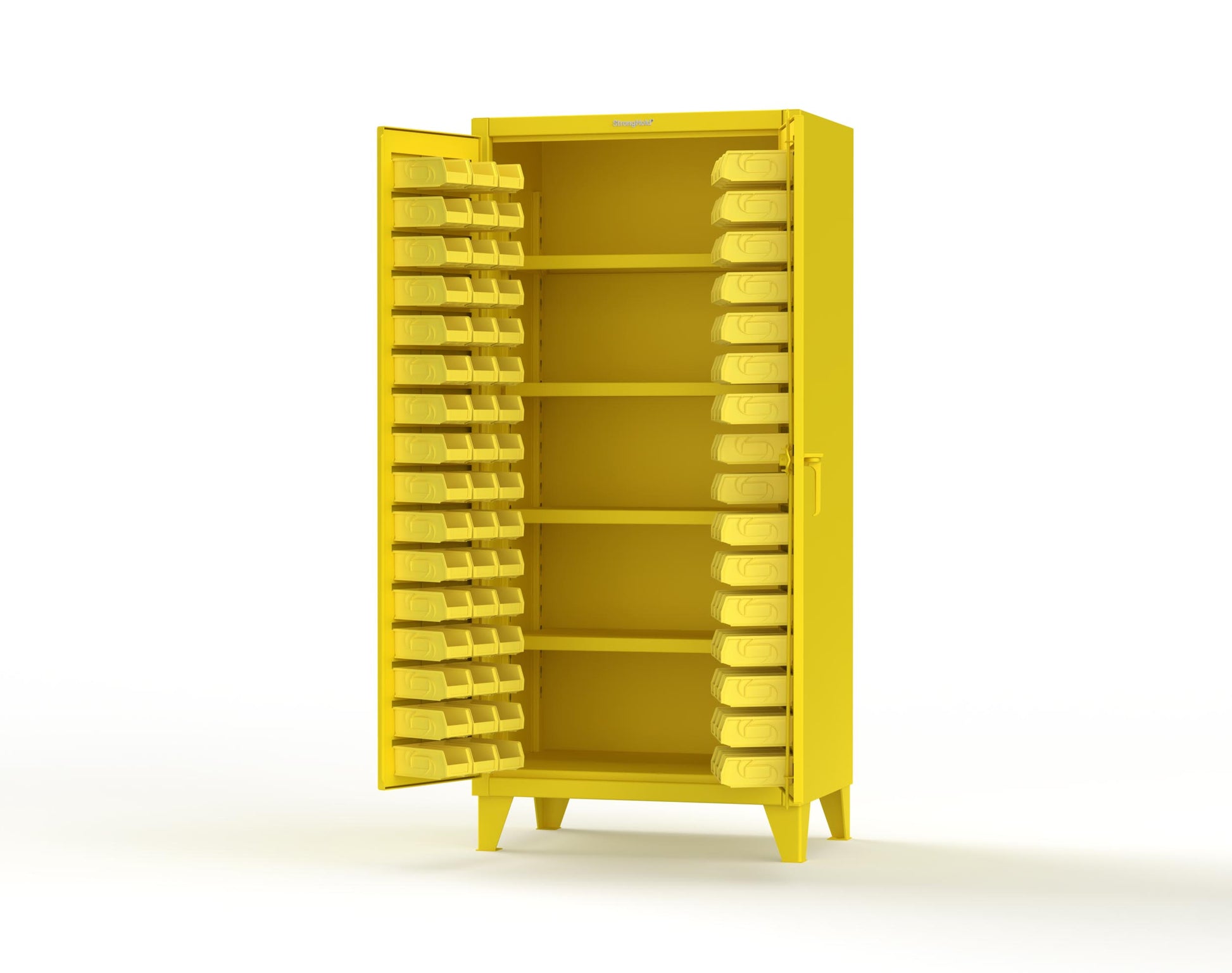 Extreme Duty 12 GA Bin Cabinet with 4 Shelves - 36 In. W x 24 In. D x 78 In. H - 36-BS-244-1021