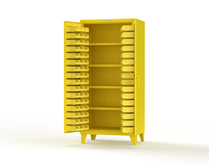 Extreme Duty 12 GA Bin Cabinet with 4 Shelves - 36 In. W x 24 In. D x 78 In. H - 36-BS-244-1021