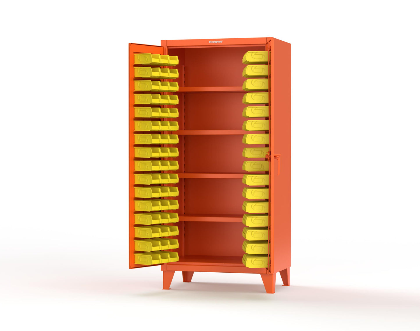 Extreme Duty 12 GA Bin Cabinet with 4 Shelves - 36 In. W x 24 In. D x 78 In. H - 36-BS-244-2009