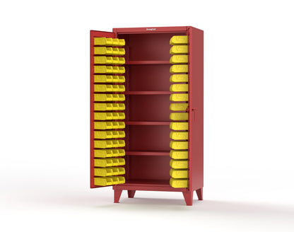 Extreme Duty 12 GA Bin Cabinet with 4 Shelves - 36 In. W x 24 In. D x 78 In. H - 36-BS-244-3001