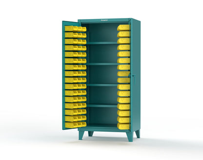 Extreme Duty 12 GA Bin Cabinet with 4 Shelves - 36 In. W x 24 In. D x 78 In. H - 36-BS-244-5021