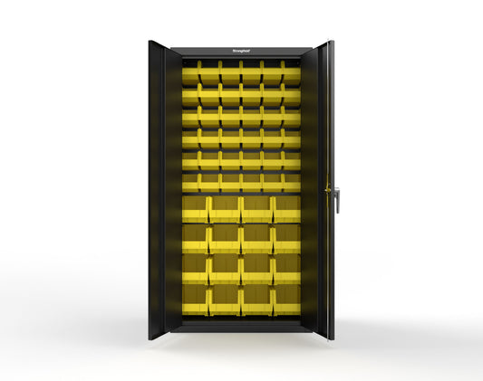 Heavy Duty 18 GA Bin Storage Cabinet - 36 in. W x 18 in. D x 72 in. H - 36-BSC-180-P-9005