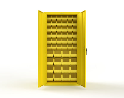 Heavy Duty 18 GA Bin Storage Cabinet - 36 in. W x 18 in. D x 72 in. H - 36-BSC-180-P-1021