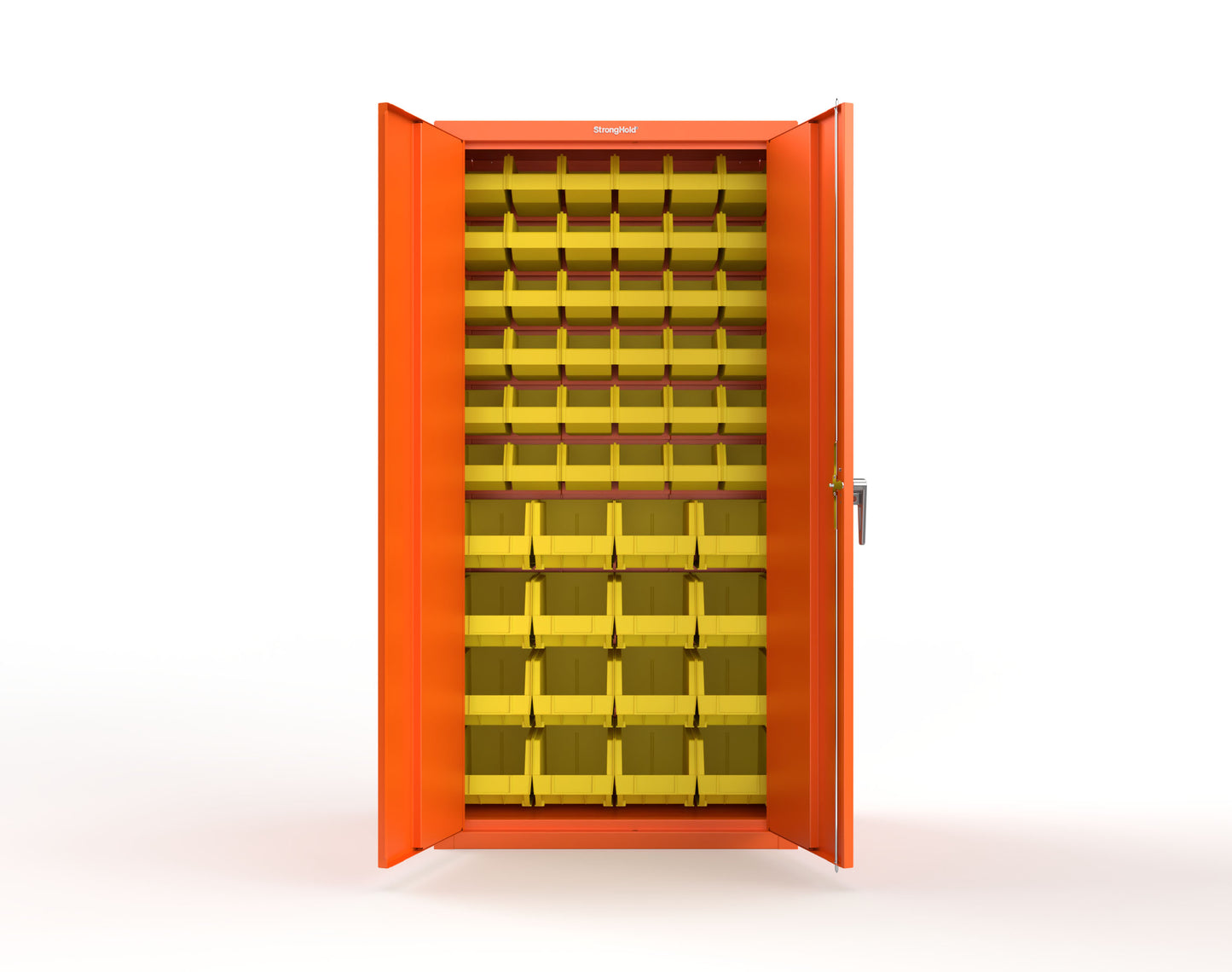 Heavy Duty 18 GA Bin Storage Cabinet - 36 in. W x 18 in. D x 72 in. H - 36-BSC-180-P-2009
