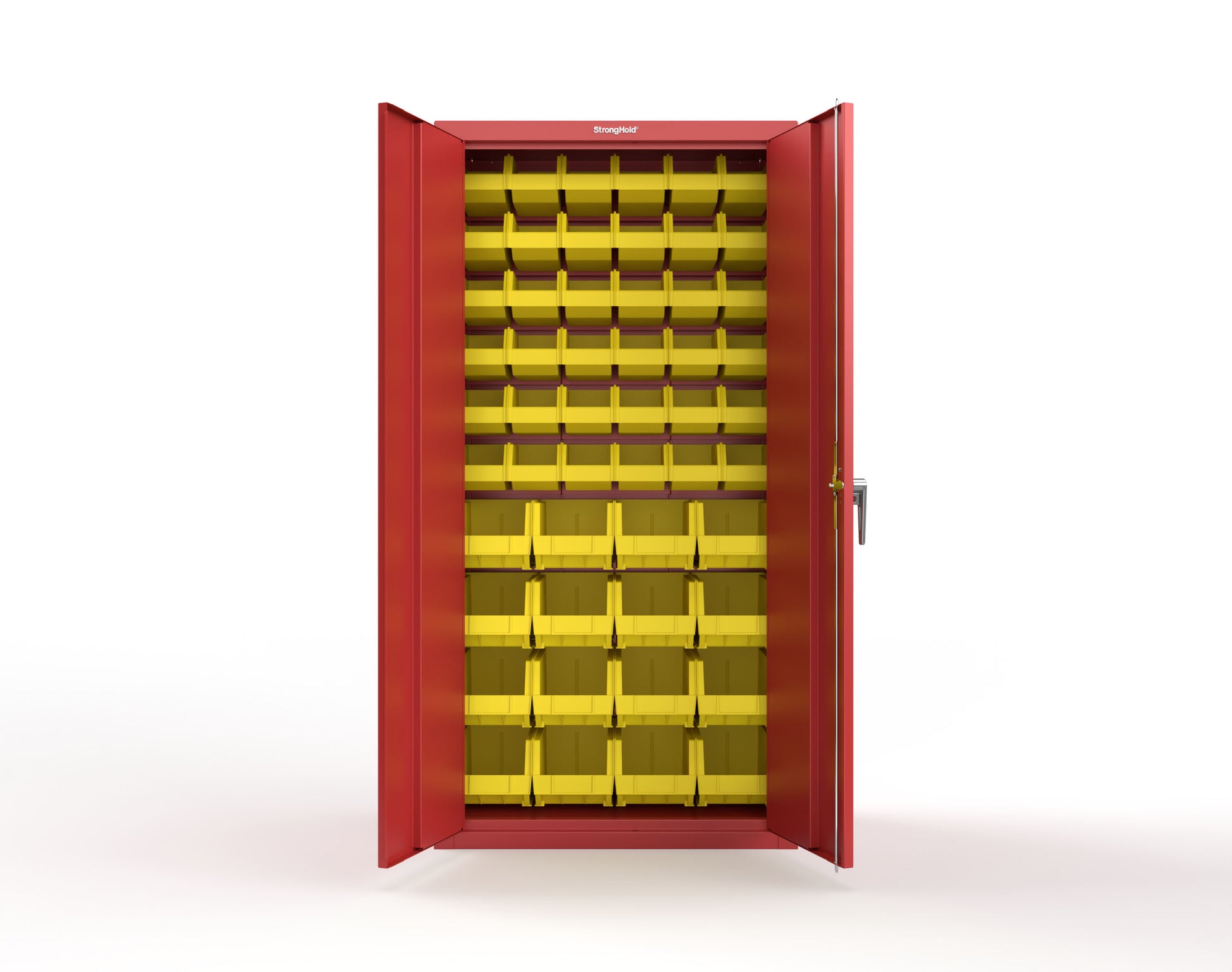 Heavy Duty 18 GA Bin Storage Cabinet - 36 in. W x 18 in. D x 72 in. H - 36-BSC-180-P-3001