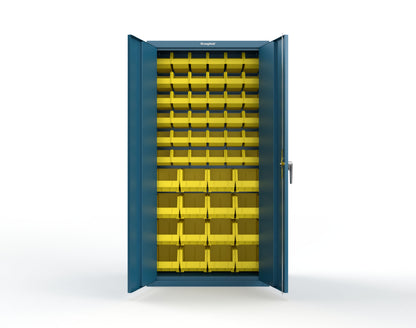 Heavy Duty 18 GA Bin Storage Cabinet - 36 in. W x 18 in. D x 72 in. H - 36-BSC-180-P-5001