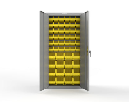 Heavy Duty 18 GA Bin Storage Cabinet - 36 in. W x 18 in. D x 72 in. H - 36-BSC-180-P-7037