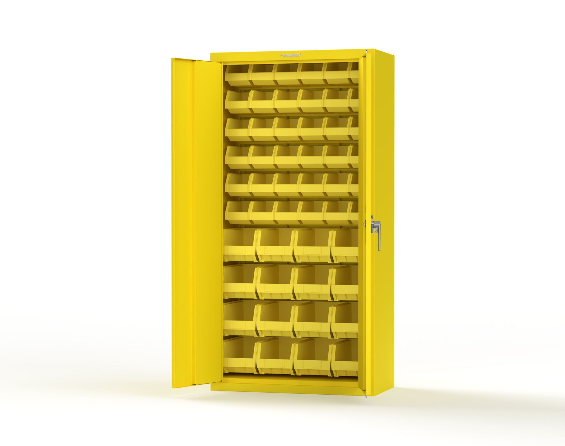 Heavy Duty 18 GA Bin Storage Cabinet - 36 in. W x 18 in. D x 72 in. H - 36-BSC-180-P-1021