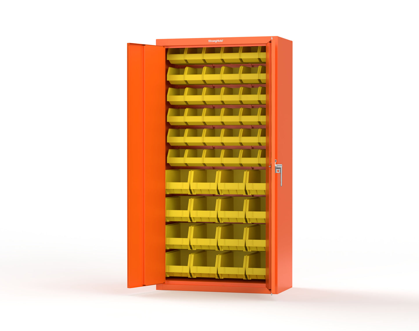 Heavy Duty 18 GA Bin Storage Cabinet - 36 in. W x 18 in. D x 72 in. H - 36-BSC-180-P-2009