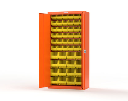 Heavy Duty 18 GA Bin Storage Cabinet - 36 in. W x 18 in. D x 72 in. H - 36-BSC-180-P-2009