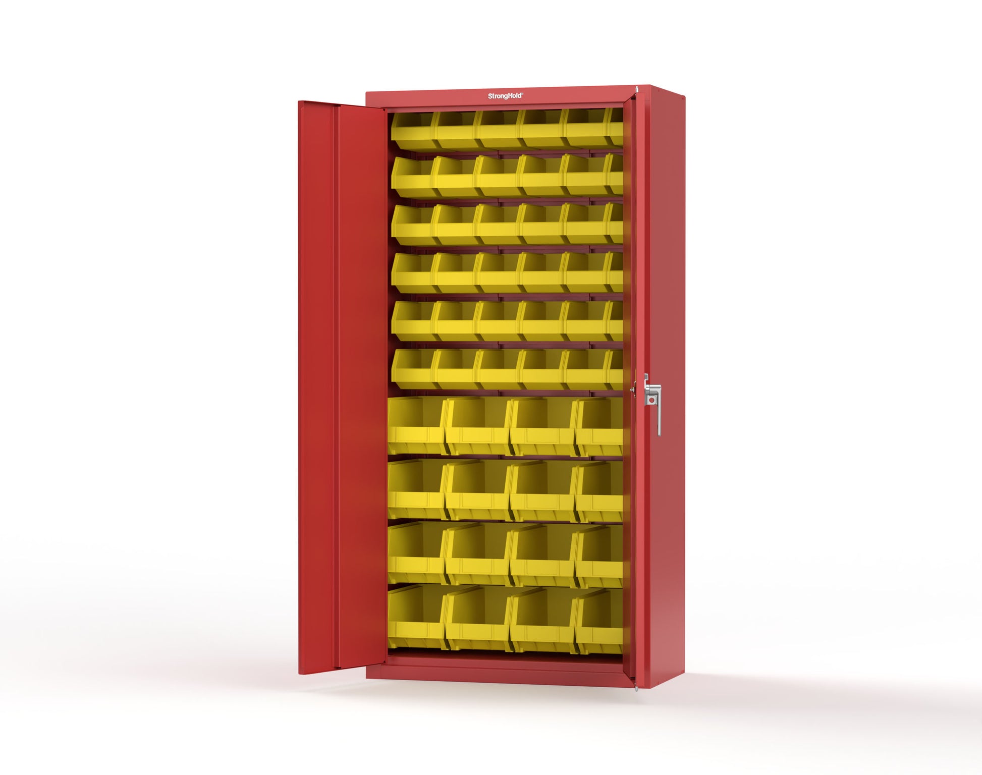 Heavy Duty 18 GA Bin Storage Cabinet - 36 in. W x 18 in. D x 72 in. H - 36-BSC-180-P-3001