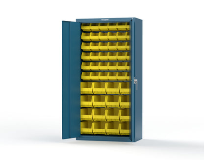 Heavy Duty 18 GA Bin Storage Cabinet - 36 in. W x 18 in. D x 72 in. H - 36-BSC-180-P-5001