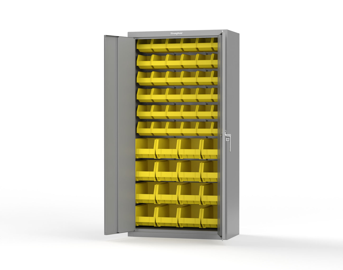 Heavy Duty 18 GA Bin Storage Cabinet - 36 in. W x 18 in. D x 72 in. H - 36-BSC-180-P-7037