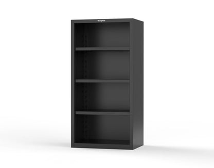 Heavy Duty 18 GA Closed Shelving Unit with 3 Shelves - 36 in. W x 24 in. D x 72 in. H - 36-CSU-243-P-9005