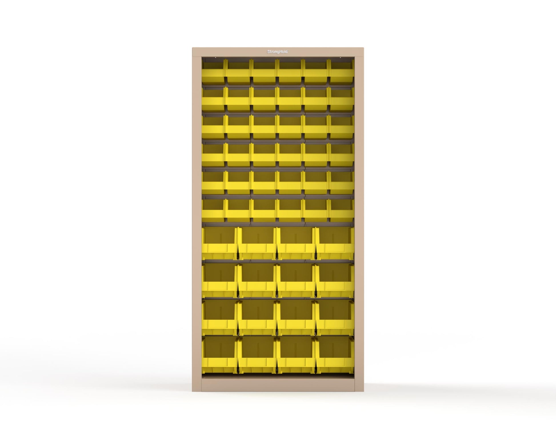 Heavy Duty 18 GA Closed Shelving Unit with Bins - 36 in. W x 18 in. D x 72 in. H - 36-CSU-BSC-180-P-1019