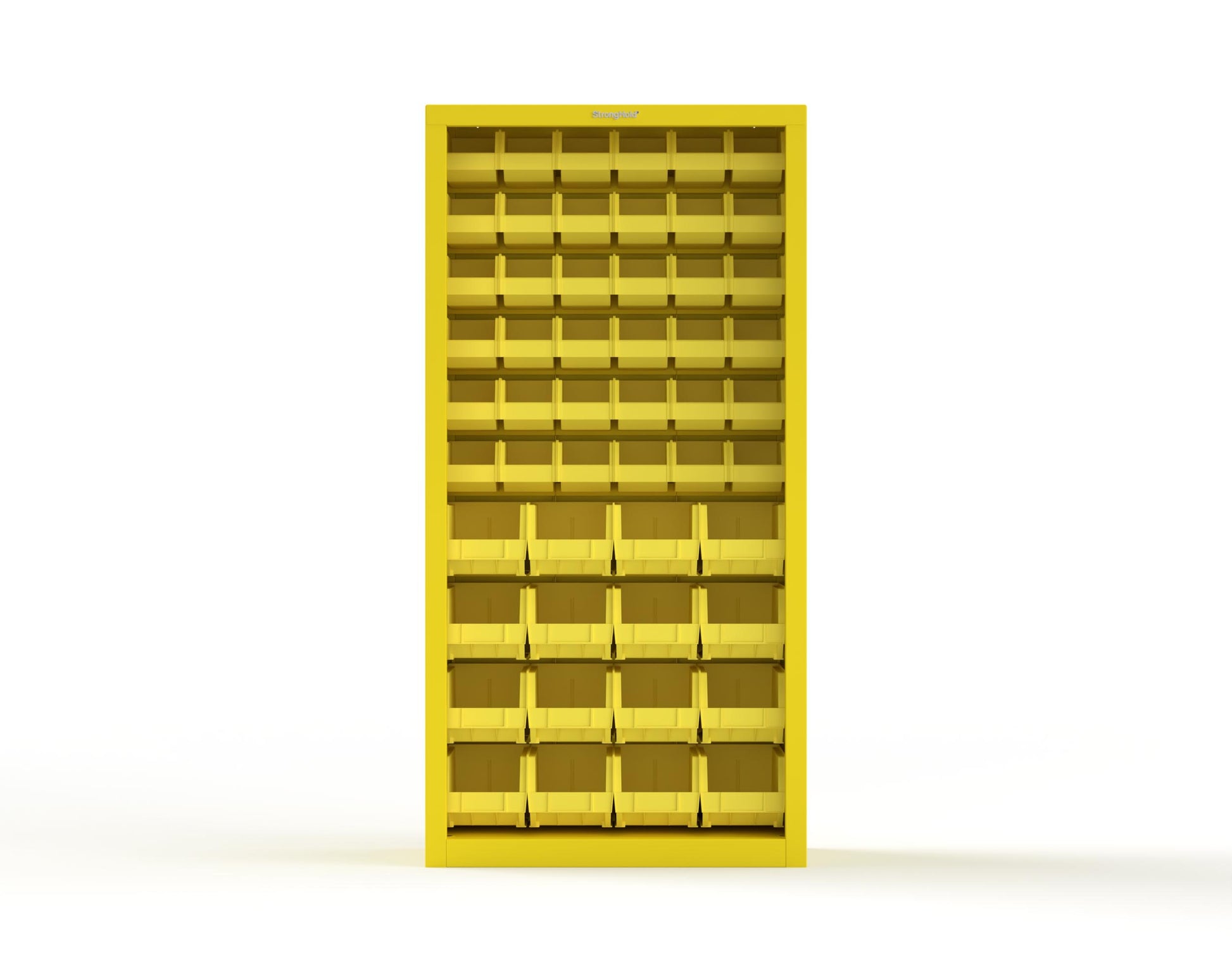 Heavy Duty 18 GA Closed Shelving Unit with Bins - 36 in. W x 18 in. D x 72 in. H - 36-CSU-BSC-180-P-1021