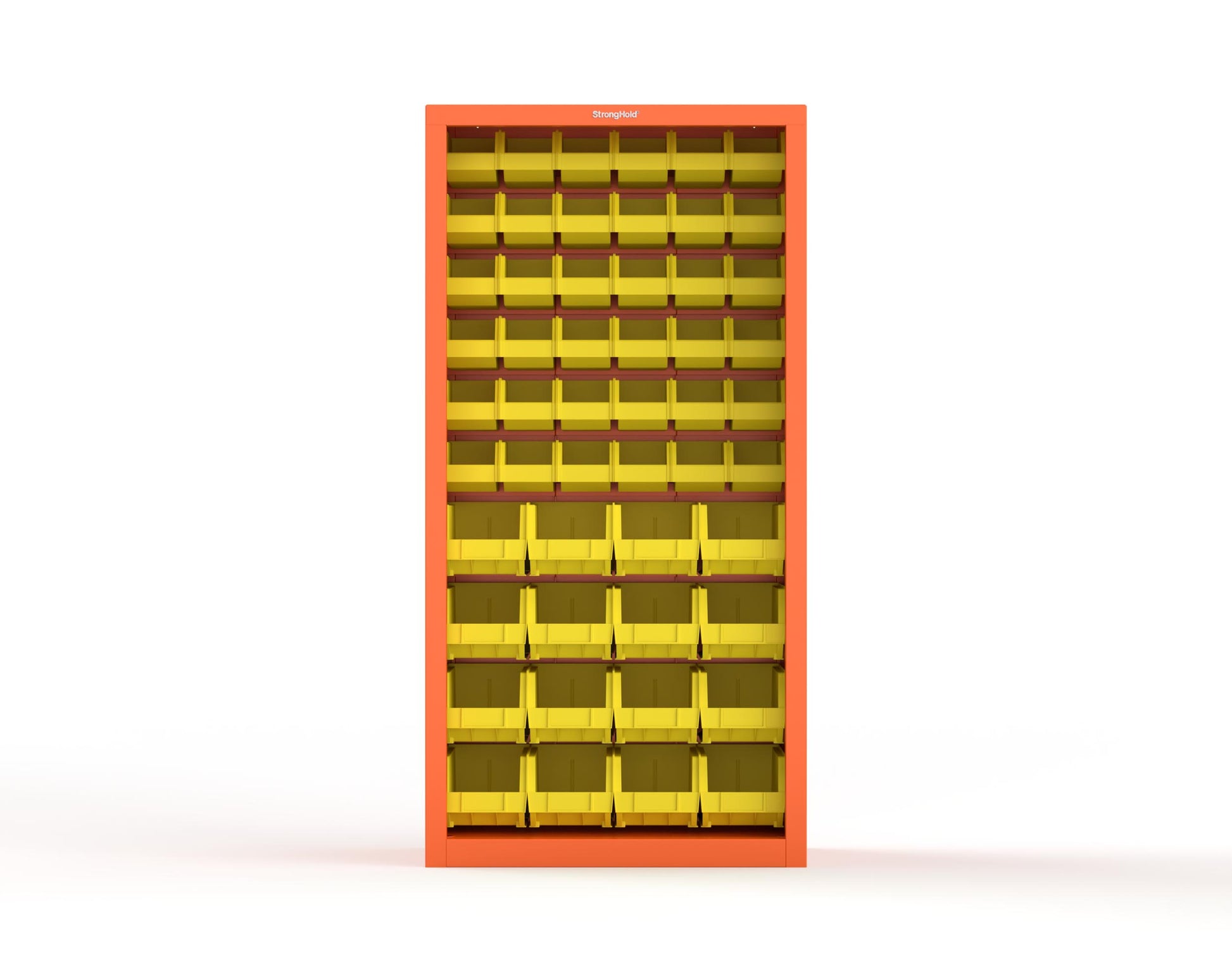 Heavy Duty 18 GA Closed Shelving Unit with Bins - 36 in. W x 18 in. D x 72 in. H - 36-CSU-BSC-180-P-2009