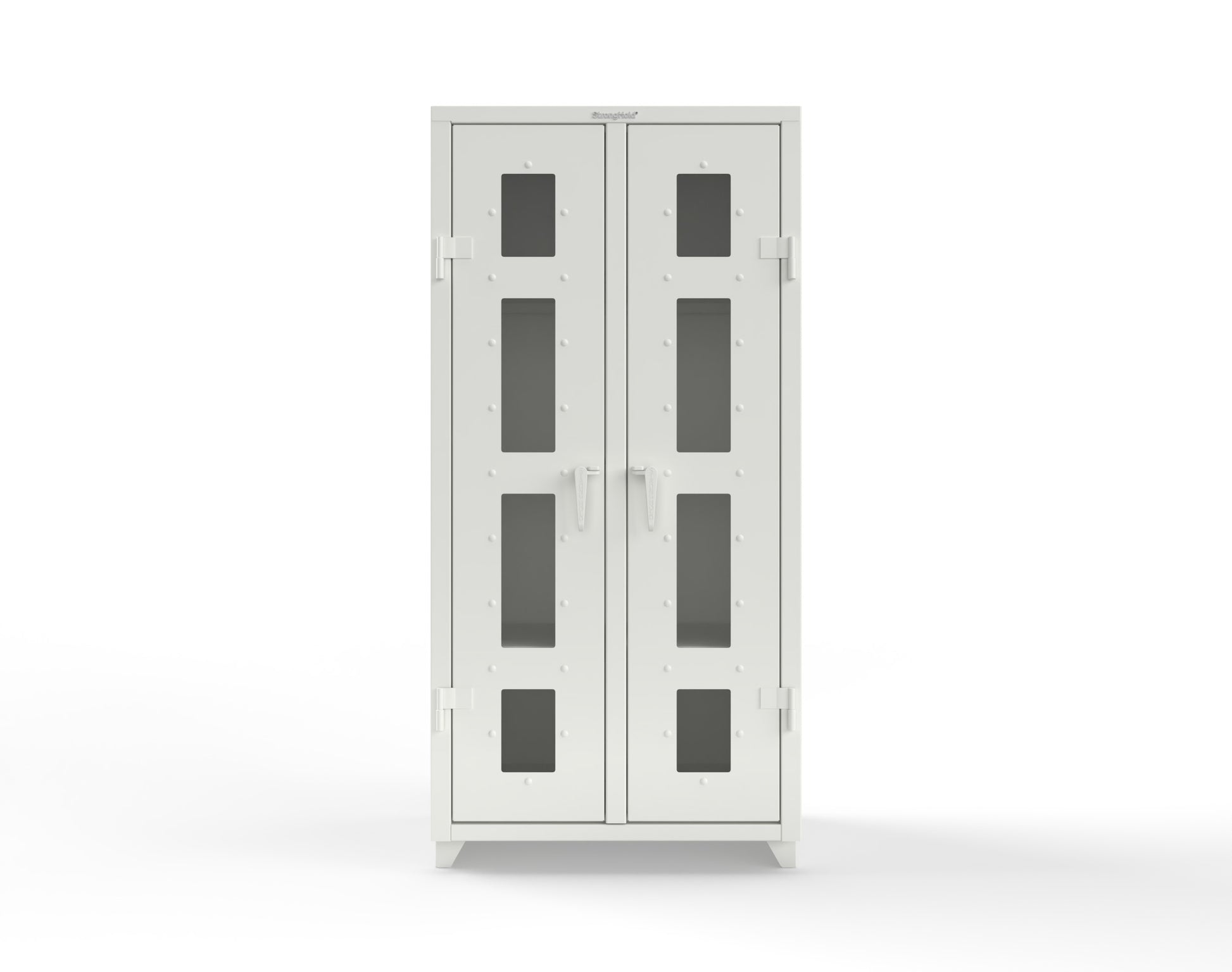 Extra Heavy Duty 14 GA Double Shift Clear View Cabinet with 6 Shelves - 36 In. W x 24 In. D x 75 In. H - 36-DS-LD-246-L-9003
