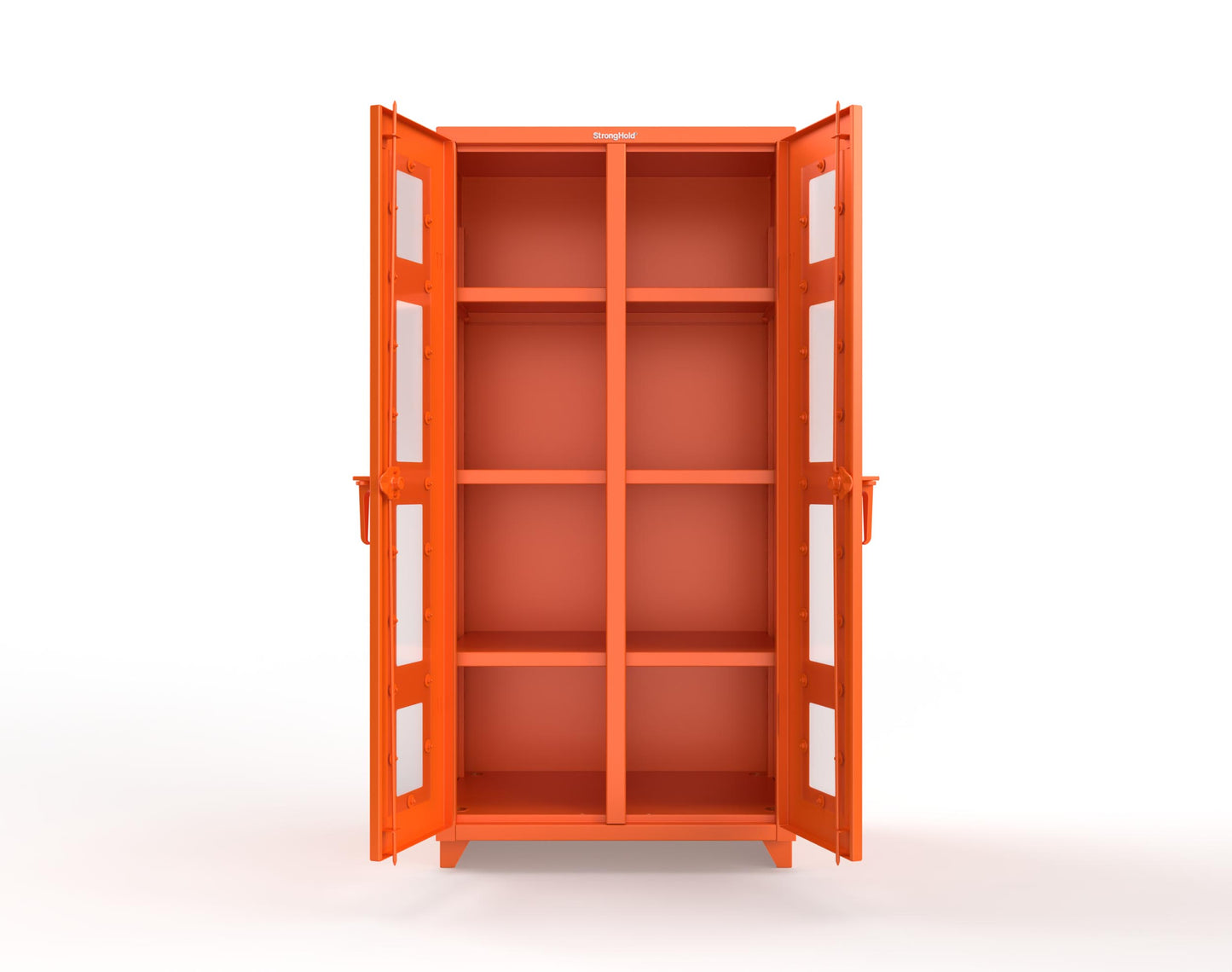 Extra Heavy Duty 14 GA Double Shift Clear View Cabinet with 6 Shelves - 36 In. W x 24 In. D x 75 In. H - 36-DS-LD-246-L-2009