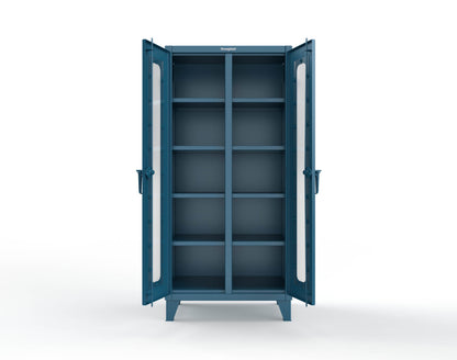 Extreme Duty 12 GA Clear View Double Shift Cabinet with 8 Shelves - 36 In. W x 24 In. D x 78 In. H - 36-DS-LD-248-5001