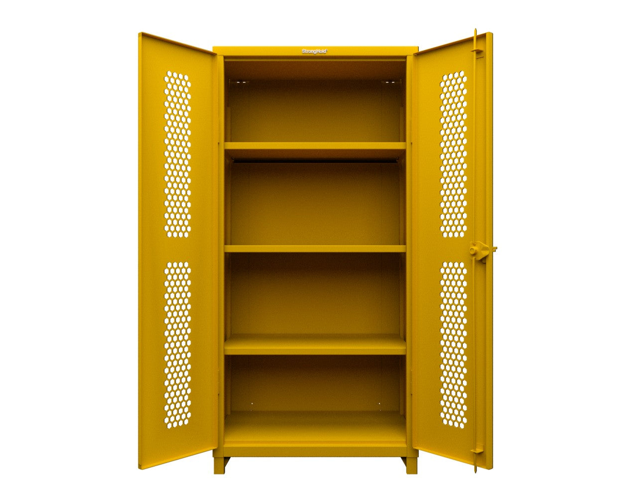 Extra Heavy Duty 14 GA Cabinet with Ventilated (Hex) Doors - 36 In. W x 24 In. D x 75 In. H