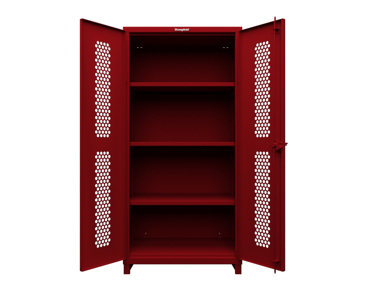 Extra Heavy Duty 14 GA Cabinet with Ventilated (Hex) Doors - 36 In. W x 24 In. D x 75 In. H