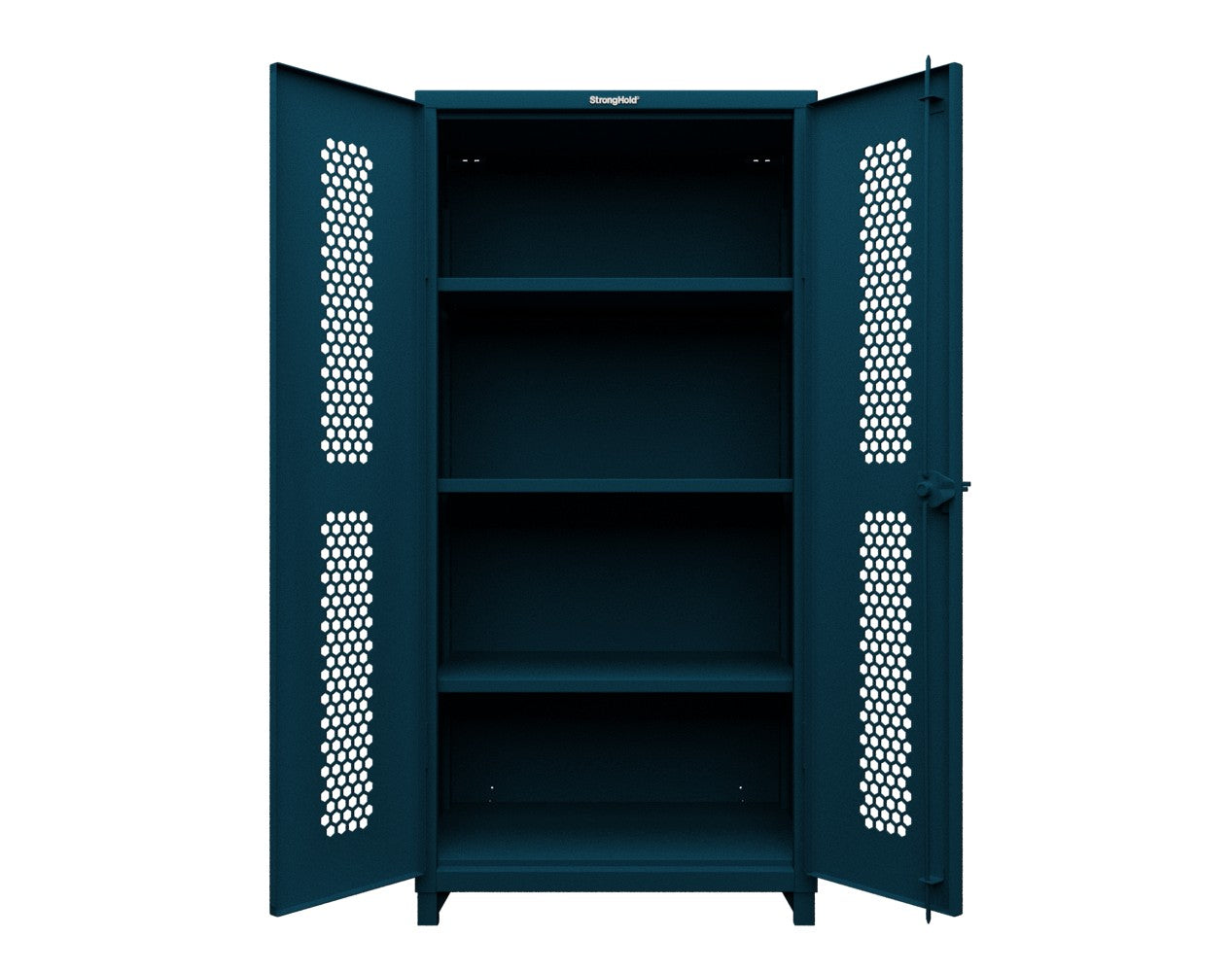 Extra Heavy Duty 14 GA Cabinet with Ventilated (Hex) Doors - 36 In. W x 24 In. D x 75 In. H