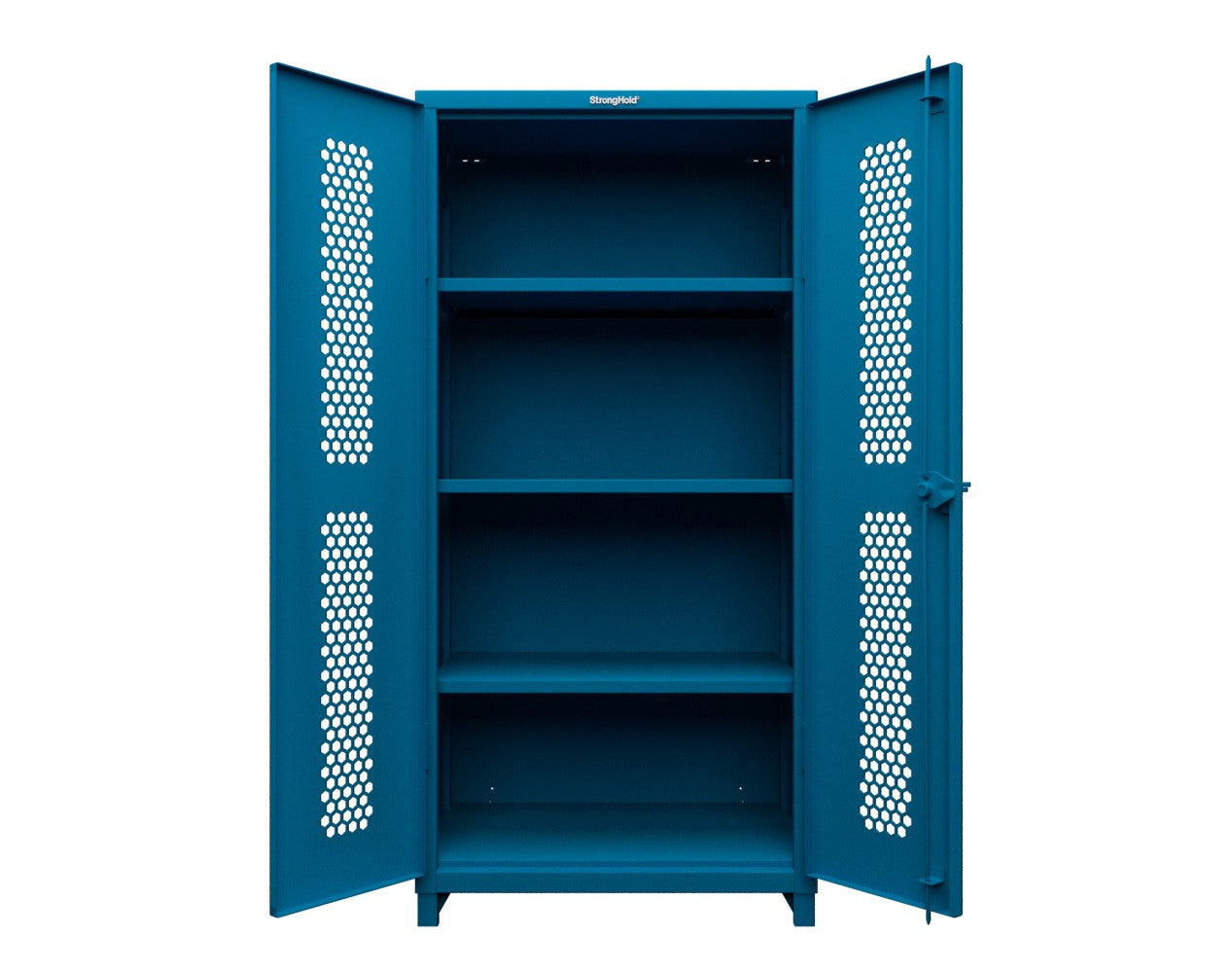 Extra Heavy Duty 14 GA Cabinet with Ventilated (Hex) Doors - 36 In. W x 24 In. D x 75 In. H