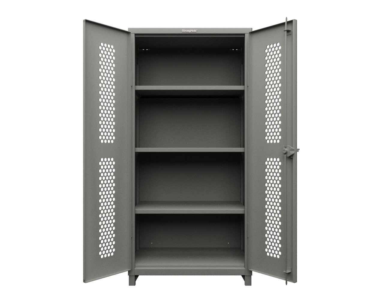 Extra Heavy Duty 14 GA Cabinet with Ventilated (Hex) Doors - 36 In. W x 24 In. D x 75 In. H