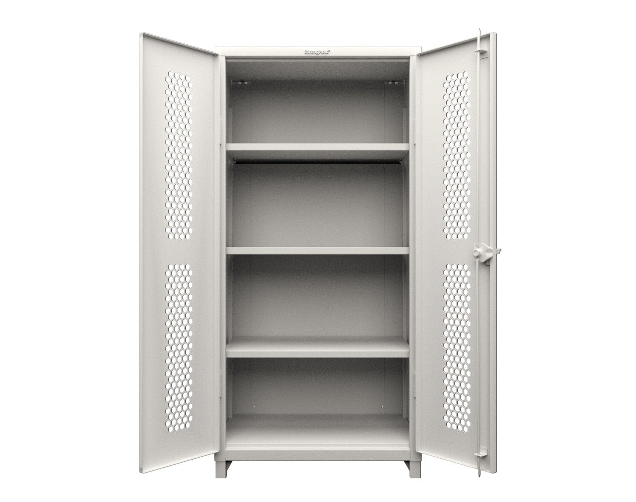 Extra Heavy Duty 14 GA Cabinet with Ventilated (Hex) Doors - 36 In. W x 24 In. D x 75 In. H