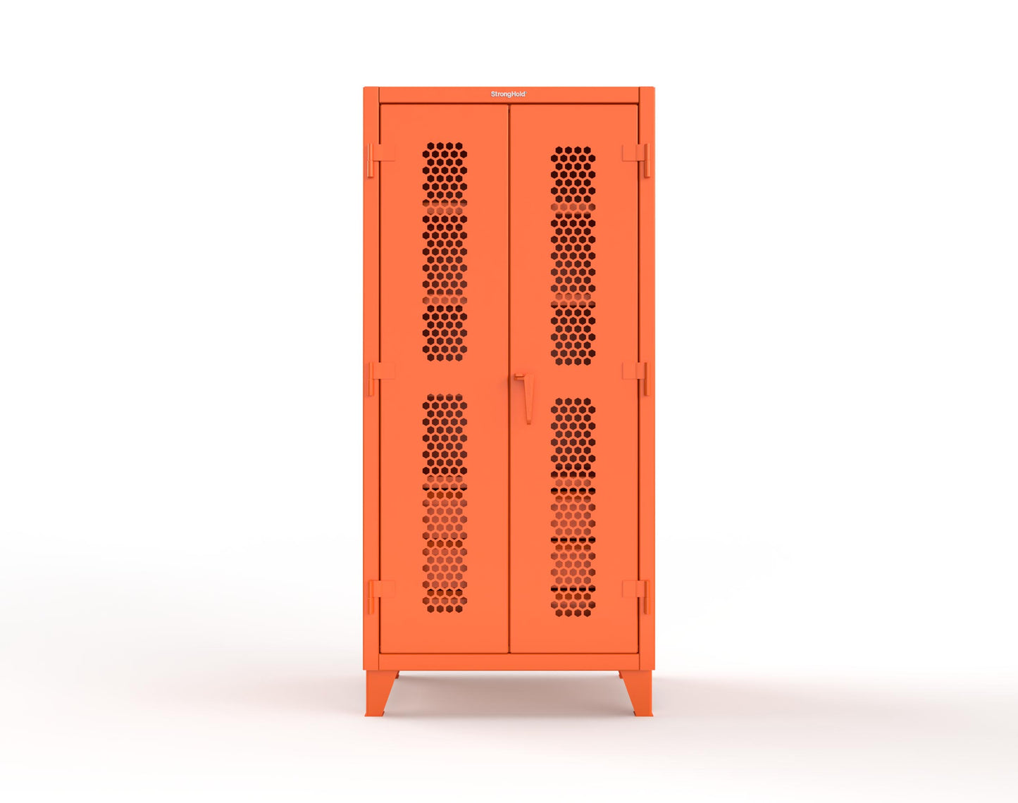 Extreme Duty 12 GA Ventilated (Hex) Cabinet with 6 Half-Width Drawers, 4 Shelves - 36 In. W x 24 In. D x 78 In. H - 36-H-244-6/5DB-2009
