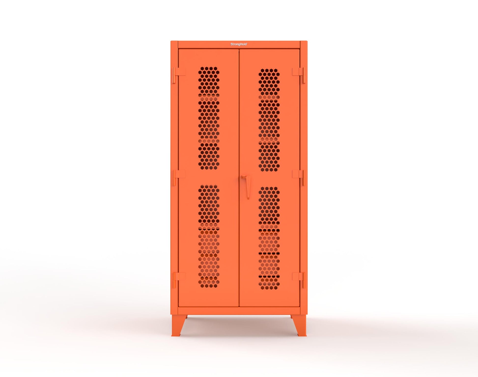 Extreme Duty 12 GA Ventilated (Hex) Cabinet with 6 Half-Width Drawers, 4 Shelves - 36 In. W x 24 In. D x 78 In. H - 36-H-244-6/5DB-2009