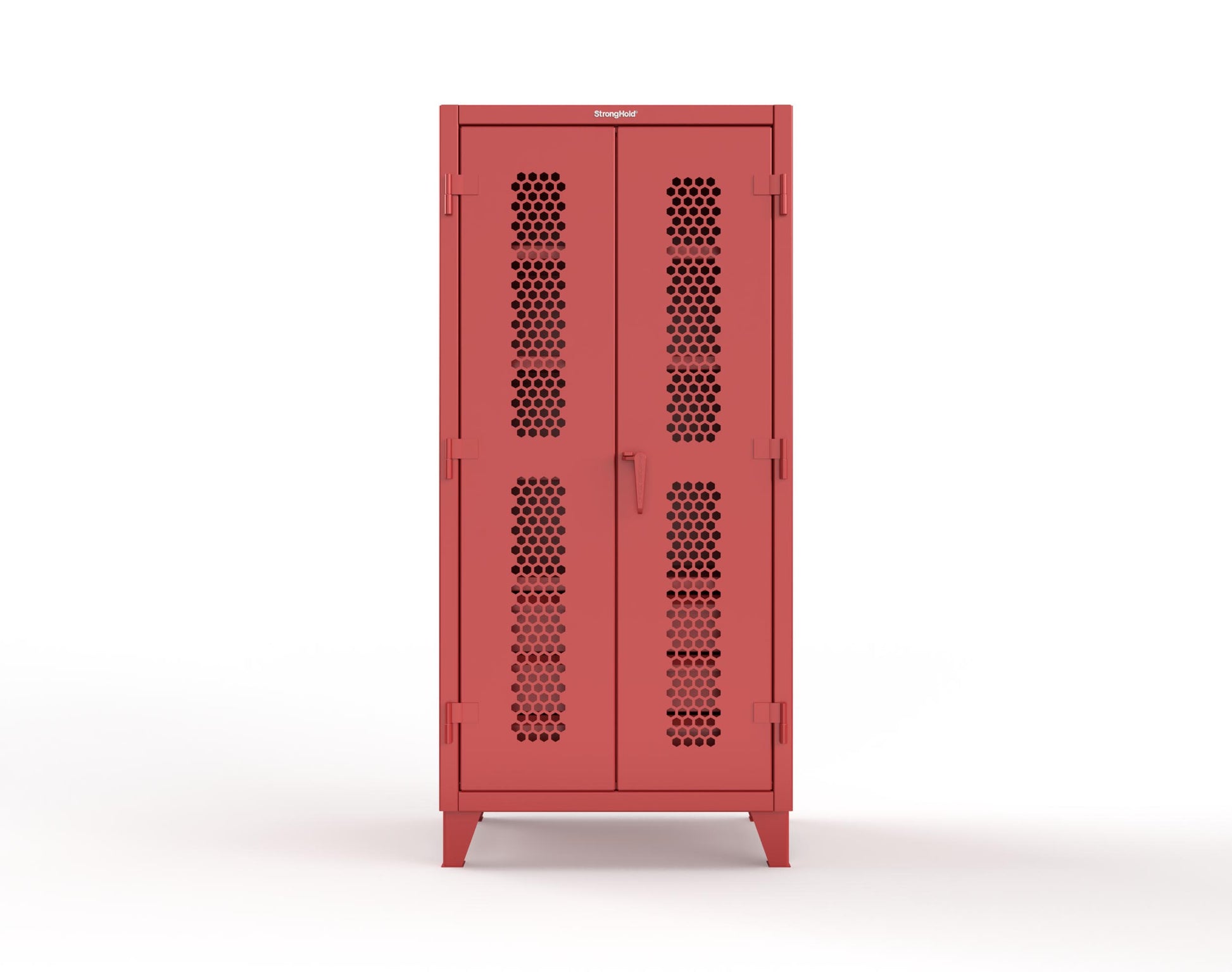 Extreme Duty 12 GA Ventilated (Hex) Cabinet with 6 Half-Width Drawers, 4 Shelves - 36 In. W x 24 In. D x 78 In. H - 36-H-244-6/5DB-3001