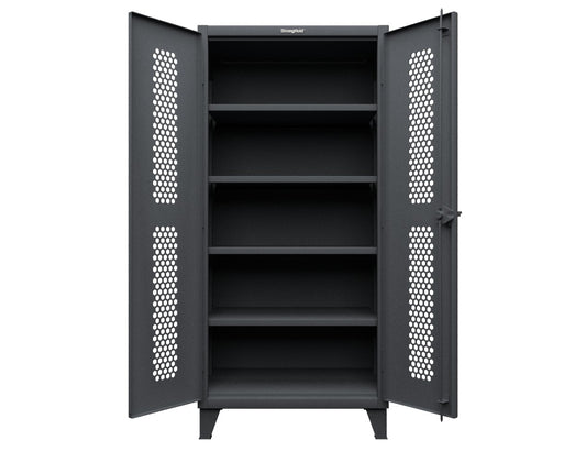 Extreme Duty 12 GA Cabinet with Ventilated (Hex) Doors - 36 In. W x 24 In. D x 78 In. H