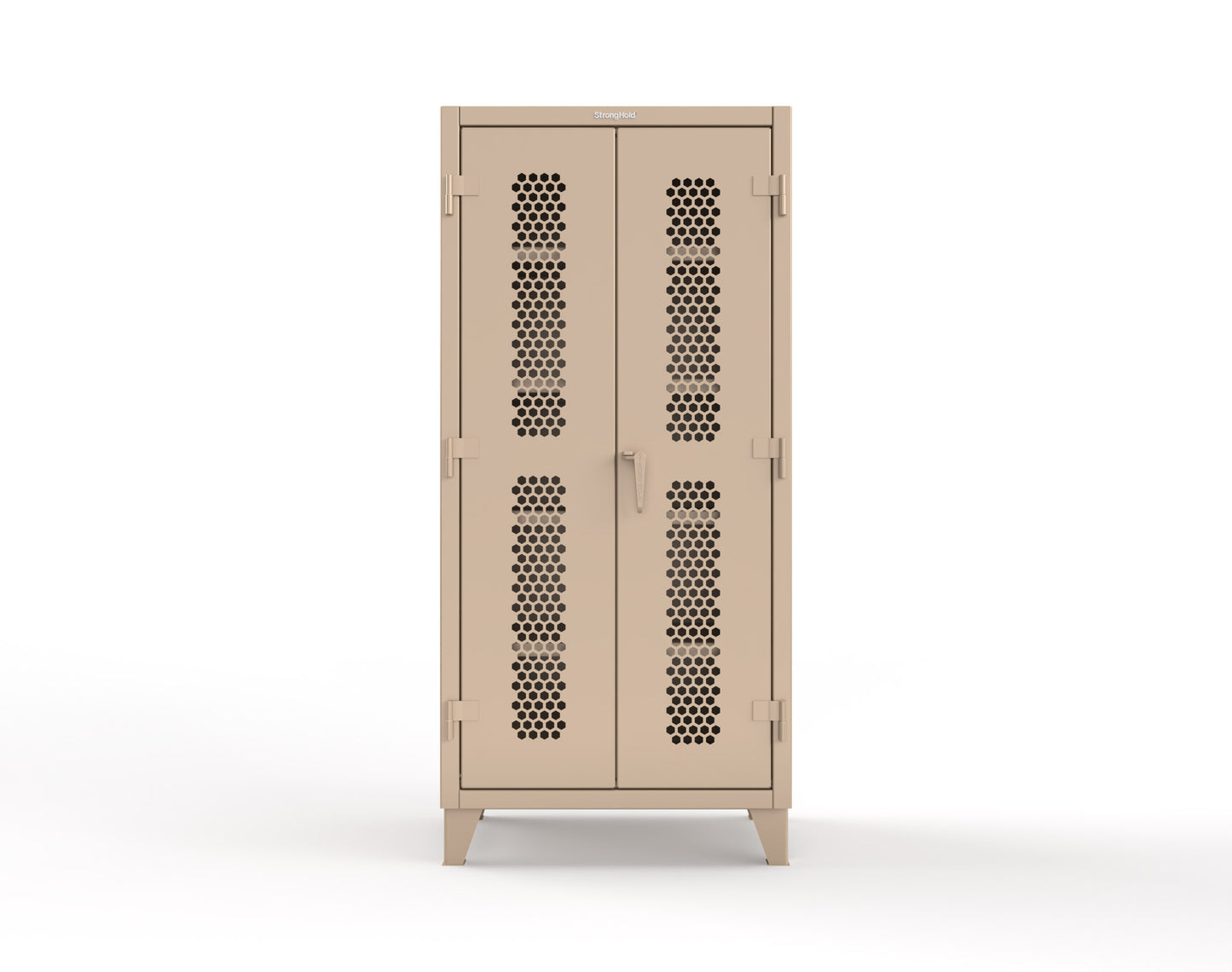 Extreme Duty 12 GA Cabinet with Ventilated (Hex) Doors - 36 In. W x 24 In. D x 78 In. H - 36-H-244-1019